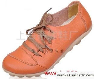 供應春季新款韓版 系帶真皮休閑鞋 平底單鞋 媽媽鞋女鞋工廠,批發,進口,代購