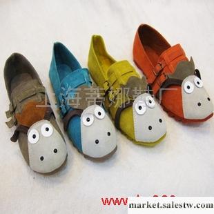 供應2012韓版平跟單鞋 可愛木訥驢平底牛皮真皮休閑厚底女鞋工廠,批發,進口,代購