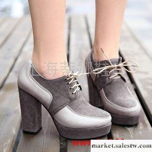 供應英倫風女鞋及裸靴粗跟厚底鞋復古單鞋系帶聚安酯底防水臺高跟鞋工廠,批發,進口,代購