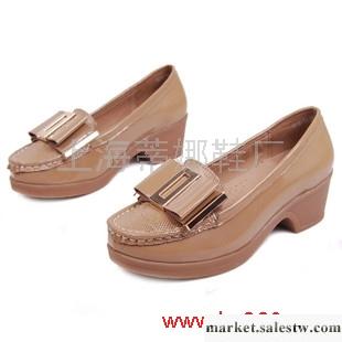 供應2012春季新款 漆皮牛皮淺口牛筋底柔軟真皮單鞋方跟女鞋工廠,批發,進口,代購