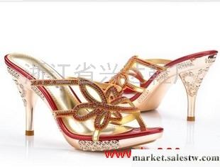 供應涼拖鞋 新款奇迪女鞋 高跟細跟奢華水鉆裝飾性感涼拖鞋B0355工廠,批發,進口,代購