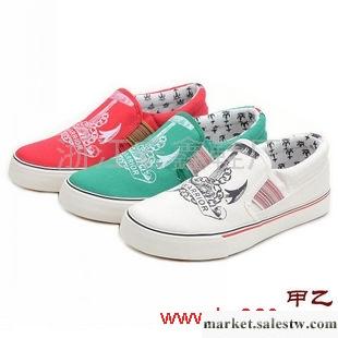 供應正品上海回力鞋帆布鞋甲板鞋一腳蹬懶人鞋休閑鞋涂鴉女鞋WXY-123T工廠,批發,進口,代購