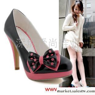 供應單鞋2011新款彩色高跟防水臺蝴蝶結圓頭女鞋單鞋防水臺高跟鞋單鞋女鞋工廠,批發,進口,代購