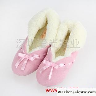 供應棉拖鞋 女鞋 時尚蝴蝶結裝飾毛絨內里平底防滑保暖棉鞋 女工廠,批發,進口,代購