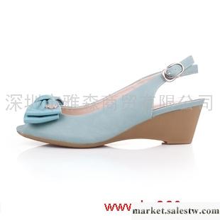 供應索蘭女鞋 甜美坡跟單鞋蝴蝶結魚嘴涼鞋 12AJ427工廠,批發,進口,代購