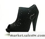 歐美新品 外貿原單女鞋 高貴大方 花朵鏤空防水臺超高跟魚嘴涼鞋工廠,批發,進口,代購