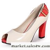 洛曼琪新款春款時尚歐美如白紅跟亮麗女鞋工廠,批發,進口,代購