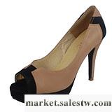 2012歐美源單真皮女鞋 魚嘴羅馬羊皮涼鞋 高跟防水臺時尚上班單鞋工廠,批發,進口,代購