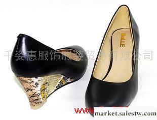 供應百麗正品單鞋圓頭坡跟牛皮女鞋 3JR11工廠,批發,進口,代購