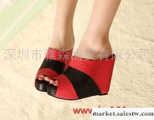 供應新款時尚女鞋 坡跟魚嘴涼鞋 超高跟鞋子女工廠,批發,進口,代購