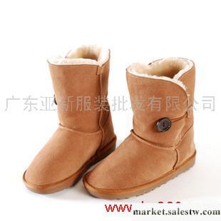 供應雪地靴 雪地靴 秋冬 棉靴 中筒 栗色 牛皮 真皮女靴 女鞋工廠,批發,進口,代購