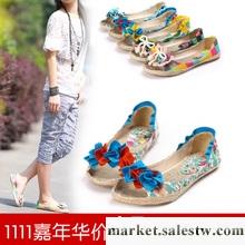 限量 新款熱賣夏季潮款波西米亞風可愛糖果拼色草編平跟涼鞋女鞋工廠,批發,進口,代購