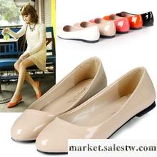 2012新款熱賣 歐美風尖頭漆皮單鞋淺口平底鞋糖果色公主平跟女鞋工廠,批發,進口,代購