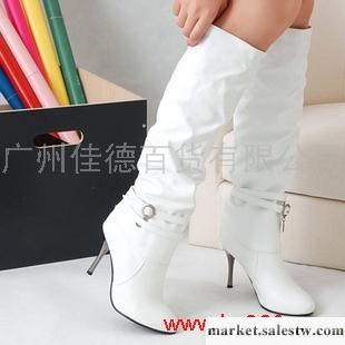 供應靴子2011新冬季冬款歐美純色騎士靴高筒靴高跟細跟金屬裝飾靴子女鞋工廠,批發,進口,代購