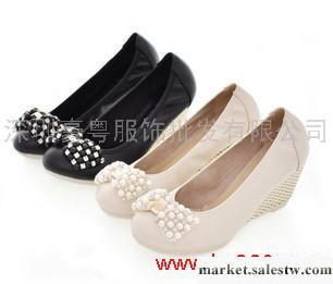 供應單鞋時尚女鞋 2011新款女靴 坡跟公主鞋水鉆飾娃娃鞋蝴蝶結飾四季單鞋工廠,批發,進口,代購