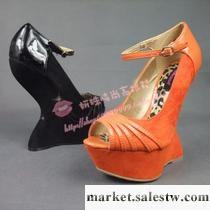 供應外貿女鞋 另類藝術品高跟鞋魚嘴凹形跟防水臺超高跟鞋工廠,批發,進口,代購