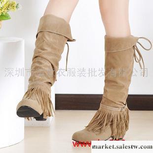 供應靴子2011秋冬新款中筒女鞋 時尚百搭 西施絨中筒靴子 絨面中跟 騎士靴工廠,批發,進口,代購