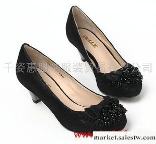供應百麗正品單鞋 3QD08羊皮中跟串珠淺口女鞋工廠,批發,進口,代購