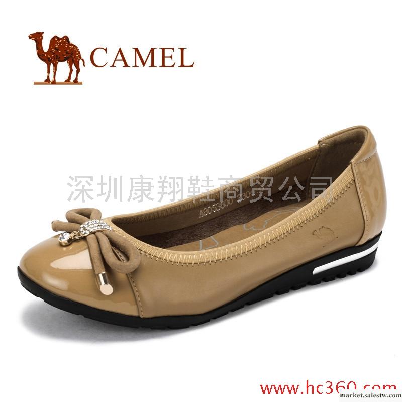 新款！camel駱駝 女鞋 牛皮時尚平跟休閑女鞋 新款 1053600工廠,批發,進口,代購
