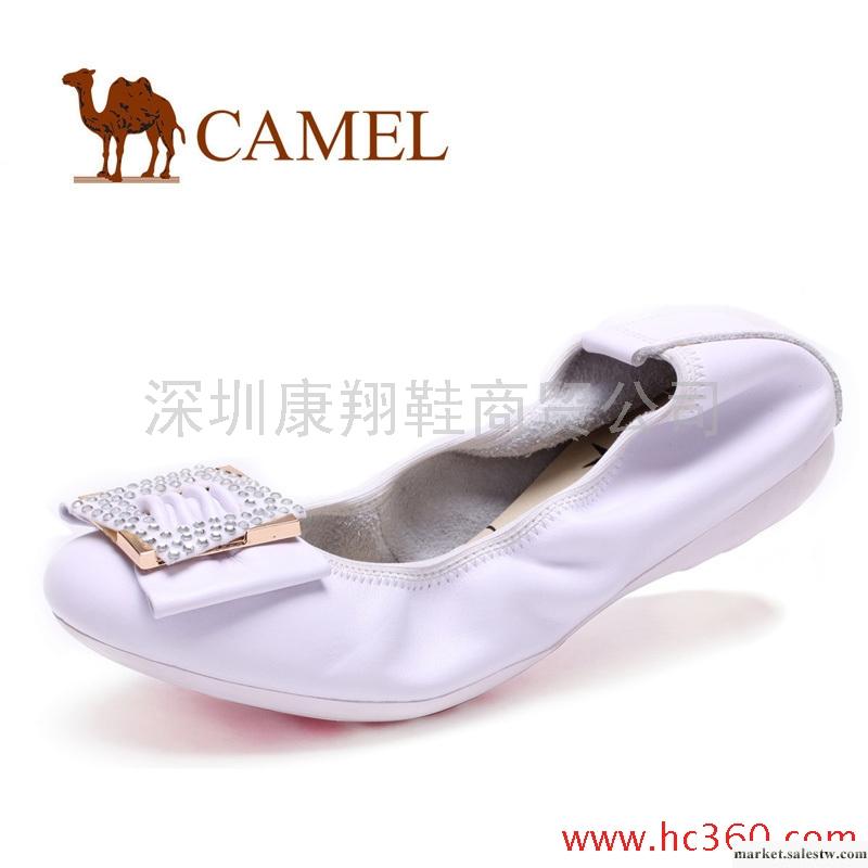 CAMEL駱駝 新款 女鞋 水鉆真皮平底鞋 單鞋 舒適淑女單鞋工廠,批發,進口,代購