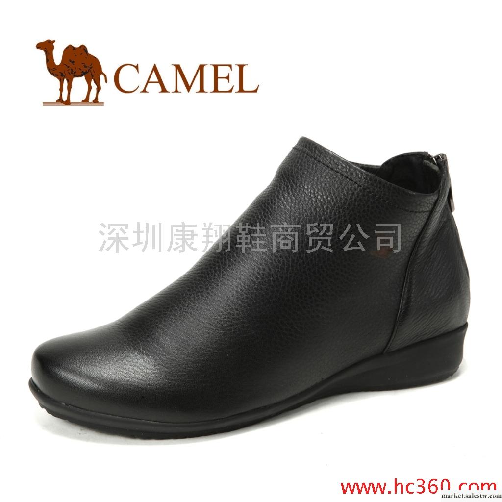 258元！CAMEL駱駝 女鞋 時尚休閑 摔紋牛皮女款短靴 1009006工廠,批發,進口,代購
