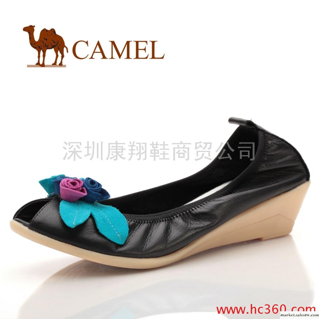 camel 駱駝 女鞋 單鞋 魚嘴坡跟舒適女款休閑鞋工廠,批發,進口,代購
