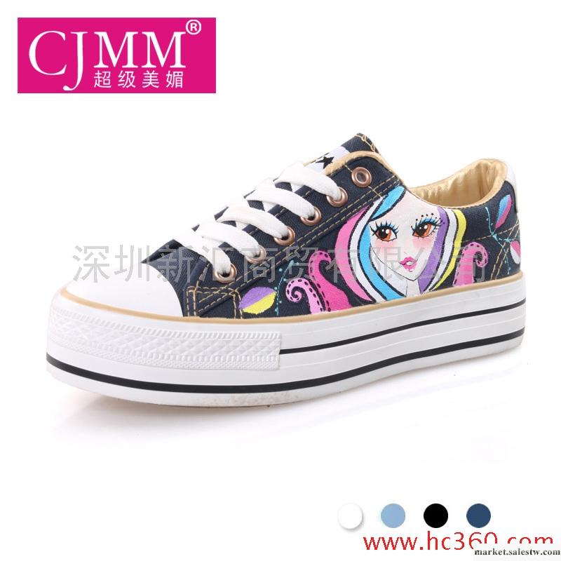 超級美媚 厚底松糕帆布鞋女鞋 特色純手工彩繪鞋 手繪鞋 體驗價49工廠,批發,進口,代購