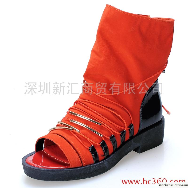 2012新款 天貓女鞋 超級美媚 羅馬風高幫休閑彩色厚底魚嘴鞋 單鞋工廠,批發,進口,代購