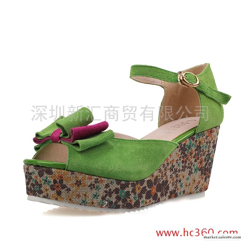 超級美媚 2012夏季新款 甜美風厚底坡跟休閑涼鞋 防水臺女鞋211-3工廠,批發,進口,代購