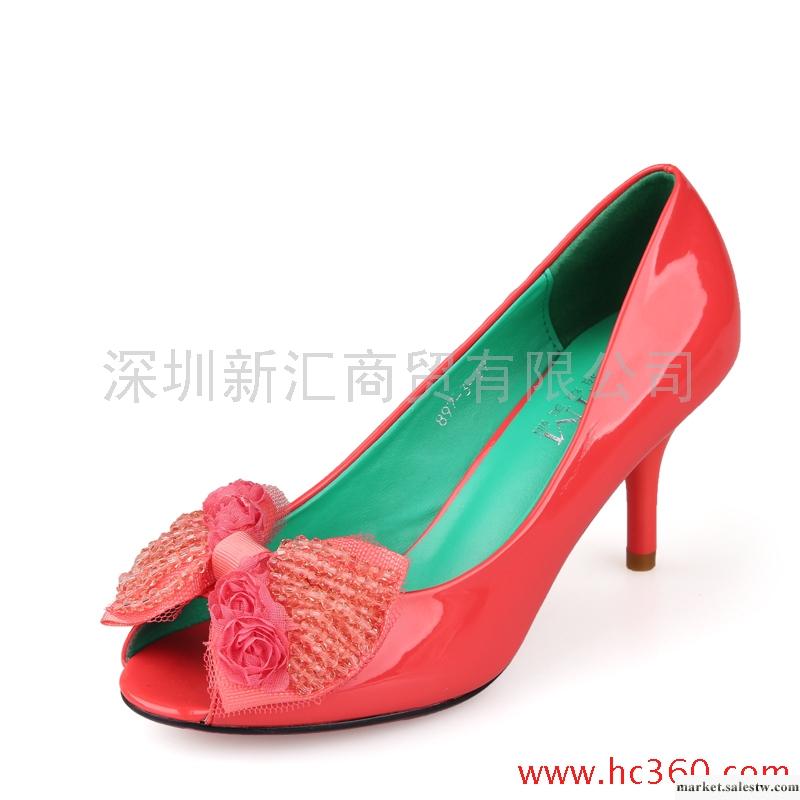 超級美媚 夏新款 時尚韓版酒杯跟防水臺魚嘴涼鞋 蝴蝶結女鞋897-3工廠,批發,進口,代購