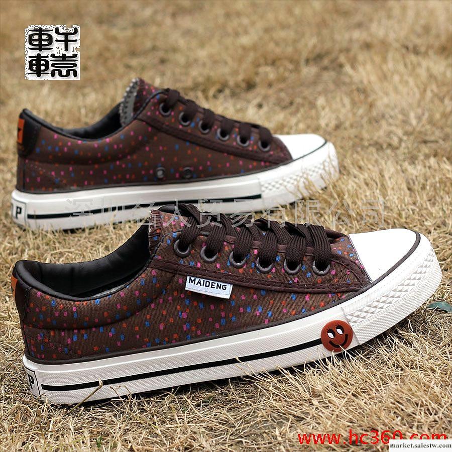 韓版春秋正品邁登學生派帆布鞋 圓點系帶休閑帆布鞋 百搭帆布女鞋工廠,批發,進口,代購