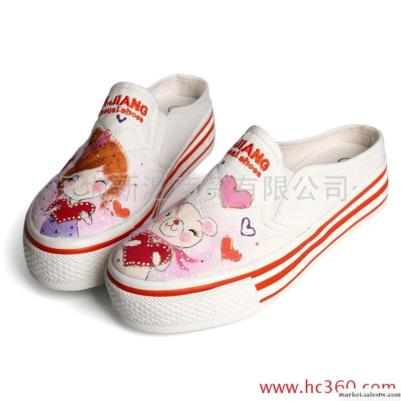 超級美媚 2012夏季新款 帆布鞋 女 休閑款 厚底松糕女鞋 手繪鞋工廠,批發,進口,代購