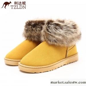 供應秋冬短靴 女鞋 正品 仿狐貍毛款短筒雪地靴 女 靴子 保暖靴 女靴工廠,批發,進口,代購