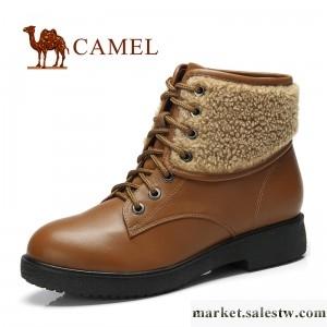 供應Camel駱駝正品女鞋 秋冬新款 高幫真皮平底短靴子工廠,批發,進口,代購