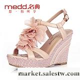 供應名典女鞋2012夏季新款羅馬露趾編織坡跟魚嘴涼鞋L21556工廠,批發,進口,代購