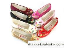 供應銀河麗人老北京布鞋古典美繡花鞋民族風坡跟牛筋底女鞋908工廠,批發,進口,代購