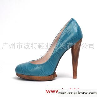2012春真皮石頭紋高跟女鞋 木根高跟鞋 防水臺單鞋 女 木底工廠,批發,進口,代購