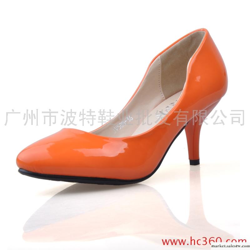 卡麗熙2012春季新款漆皮簡約時尚百搭韓版尖頭細跟單鞋女鞋工廠,批發,進口,代購