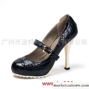 2012春季新款 漆皮 石頭紋 高跟女鞋 腳踝搭扣單鞋 防水臺工廠,批發,進口,代購