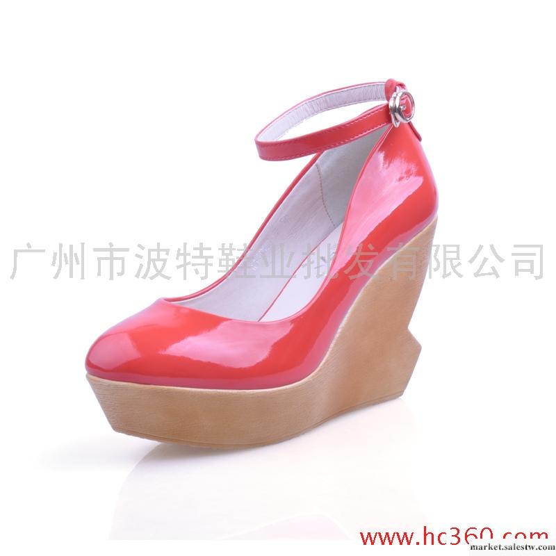 卡麗熙2012新春款正品甜美坡跟扣帶厚底單鞋子漆皮糖果色淺口女鞋工廠,批發,進口,代購