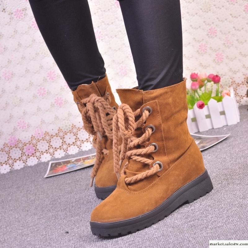 超人氣秋冬新款短靴內增高厚底短靴歐美時尚磨砂皮馬丁靴女靴女鞋工廠,批發,進口,代購