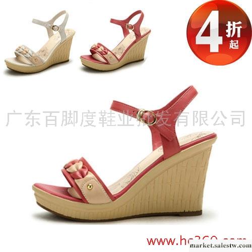 專柜正品 接受驗貨 2012新款達芙妮女涼鞋 時尚坡跟休閑牛皮女鞋工廠,批發,進口,代購