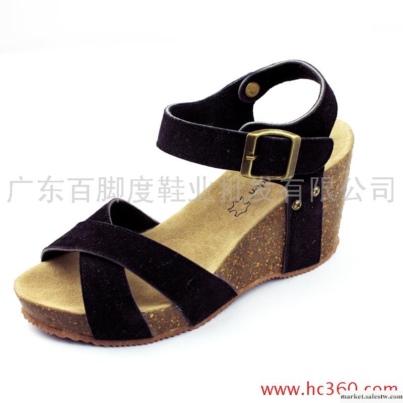 女鞋2012夏款軟木拖鞋 涼鞋高跟坡跟韓版羅馬鞋厚底8011工廠,批發,進口,代購