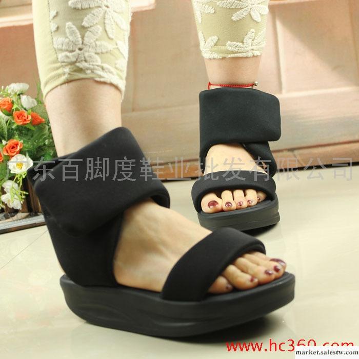 2012夏季潮魔術貼時尚涼鞋羅馬女鞋 厚底防水臺 女式休閑鞋子工廠,批發,進口,代購