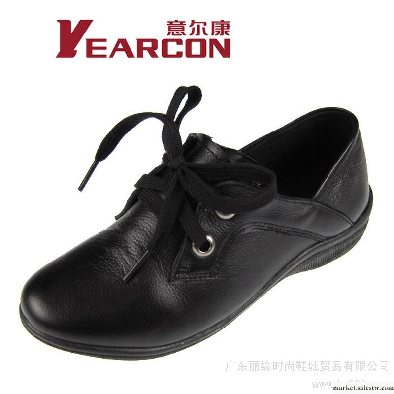 12秋季新款意爾康時尚女鞋 真皮中跟系帶休閑單鞋正品媽媽鞋工廠,批發,進口,代購