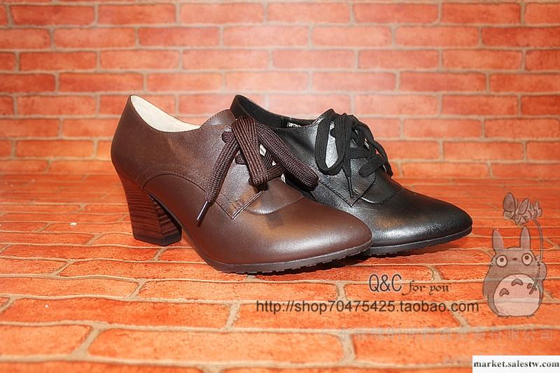 2012秋冬新款 百麗 BVBX7 粗跟真皮系帶 舒適 甜美女鞋 單鞋工廠,批發,進口,代購