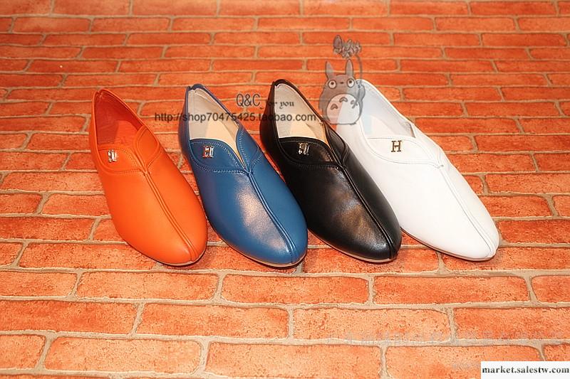 2012秋季新款 HERMES愛馬仕女鞋淺口牛皮平底休閑時尚真皮女鞋工廠,批發,進口,代購