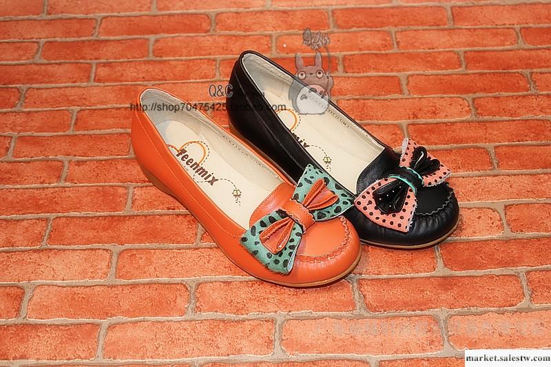 天美意2012秋季新款圓頭淺口舒適蝴蝶結坡跟休閑單鞋女鞋CEY10D工廠,批發,進口,代購