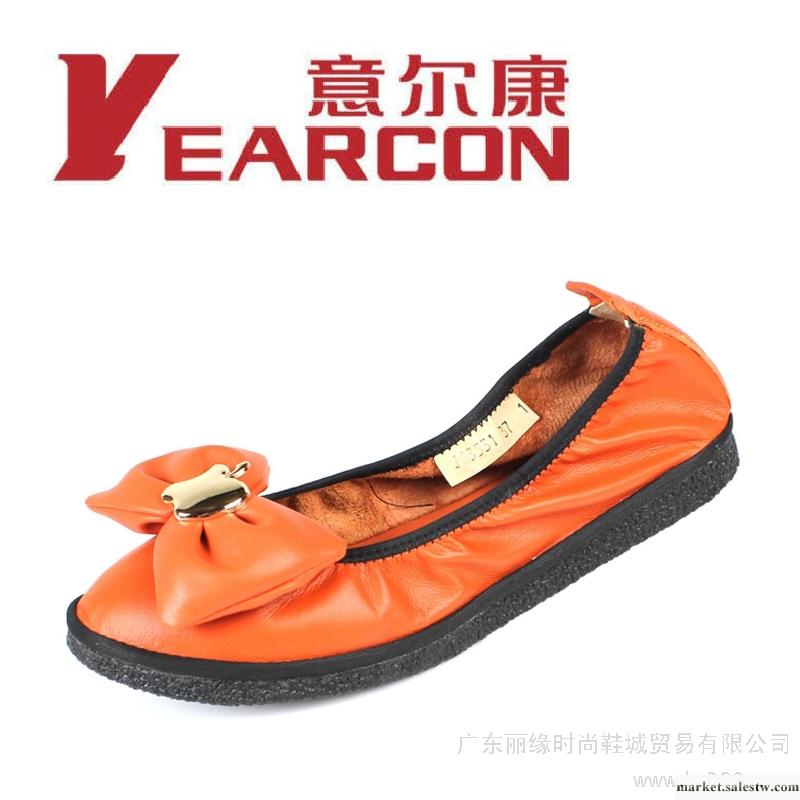 2012新款意爾康 真皮窩窩鞋平底單鞋 女鞋子秋季女鞋 平跟工廠,批發,進口,代購