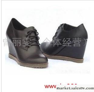 2011新款 思加圖 尖頭防水臺時尚牛皮坡跟女鞋 9AP09工廠,批發,進口,代購